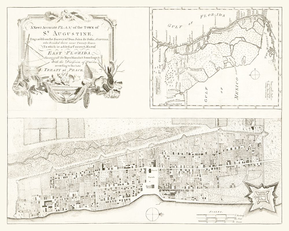 St Augustine Florida - Solis 1764 art print by Solis for $57.95 CAD