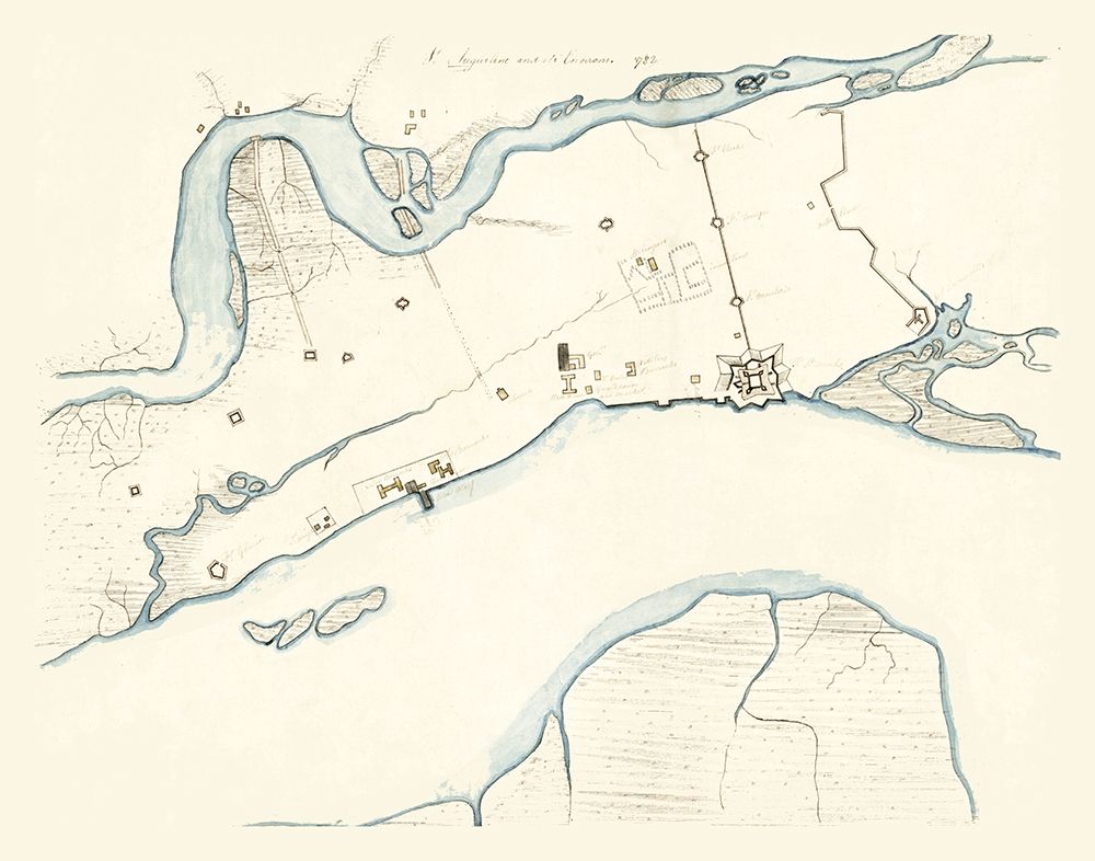 St Augustine Florida -1782 art print by Unknown for $57.95 CAD