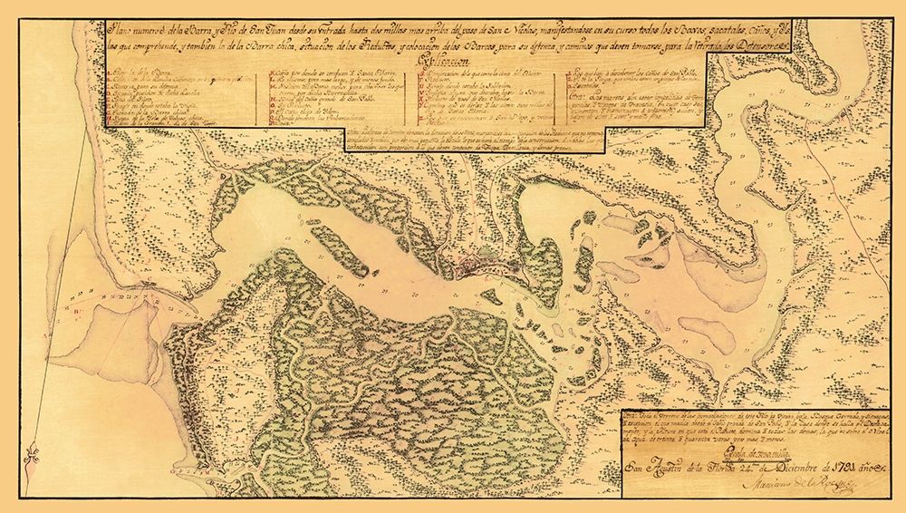Jacksonville, St Johns River Florida - Rocque 1791 art print by Rocque for $57.95 CAD