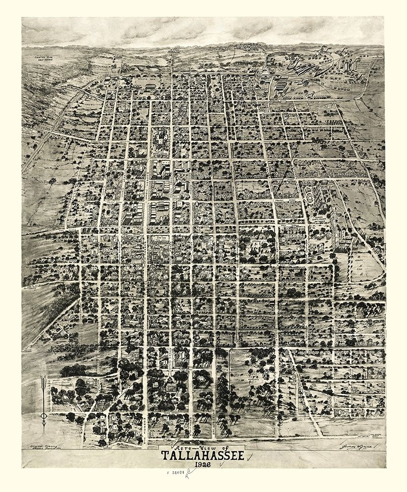Tallahassee Florida - Wynne 1926 art print by Wynne for $57.95 CAD