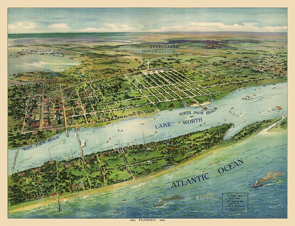 West Palm Beach Florida - Pleuthner 1905 art print by Pleuthner for $57.95 CAD