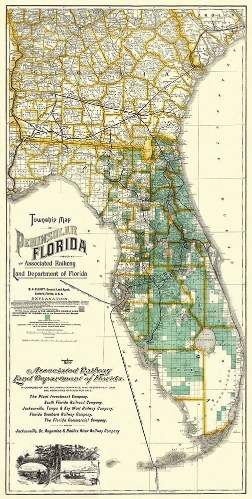Florida - 1890 art print by Elliott for $57.95 CAD