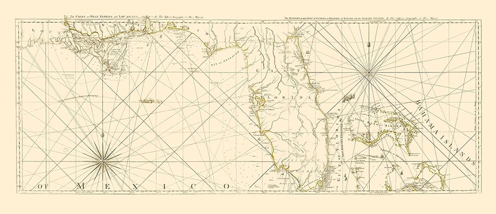 West Florida Coast, Channel of Bahama art print by Jefferys for $57.95 CAD