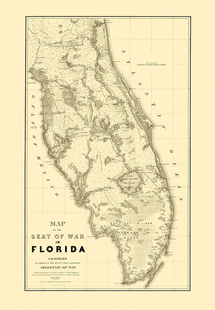 Florida Second Seminole War - Stone 1838 art print by Stone for $57.95 CAD