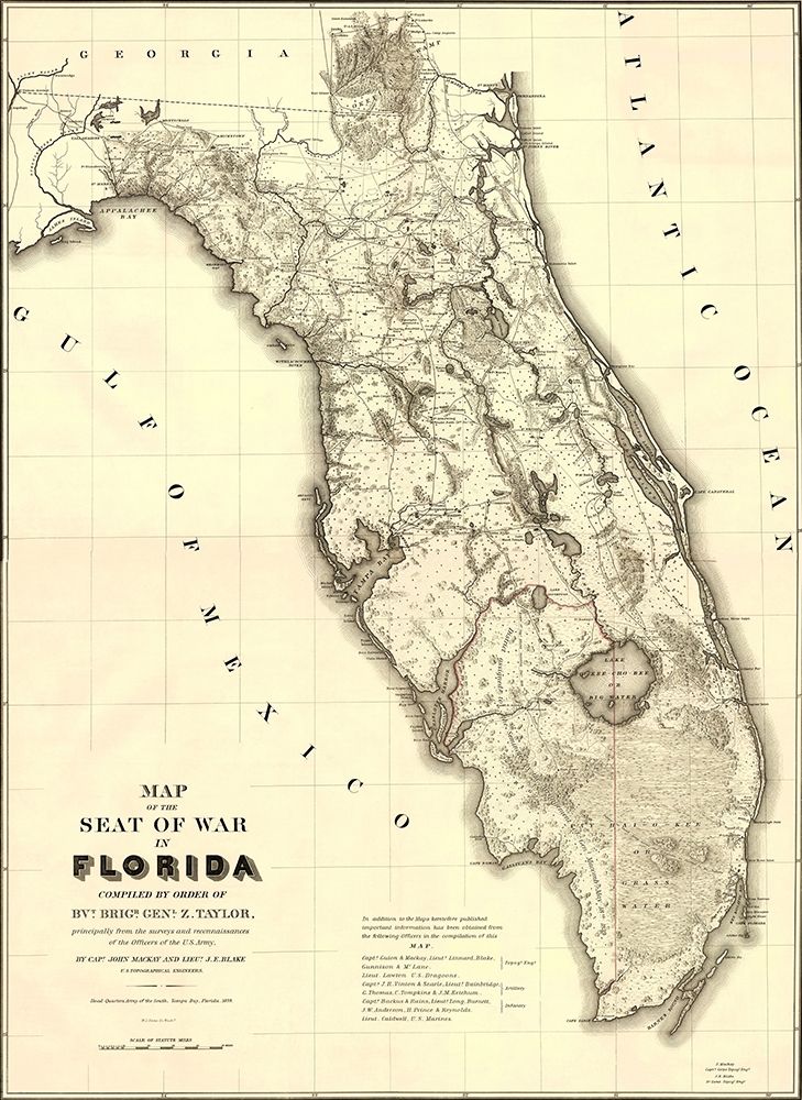 Florida Second Seminole War - Stone 1839 art print by Stone for $57.95 CAD