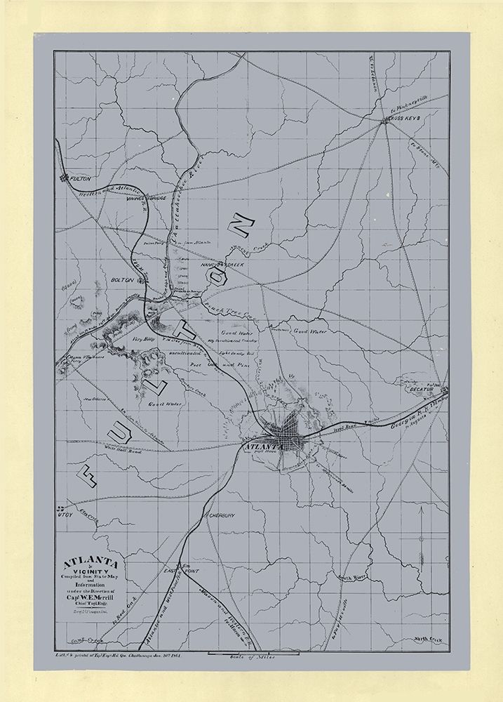 Atlanta Georgia - Merrill 1864 art print by Merrill for $57.95 CAD