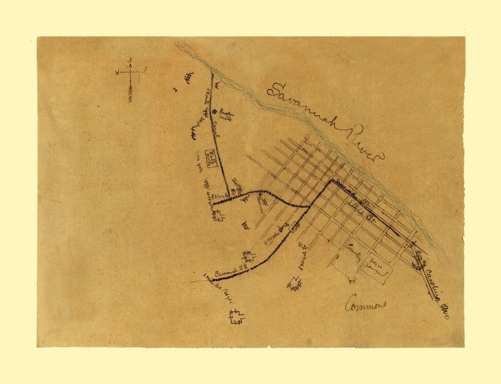 Augusta Georgia -1864 art print by Unknown for $57.95 CAD