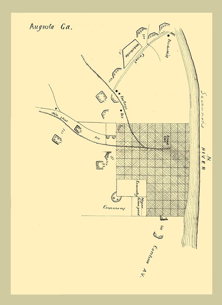 Augusta Georgia -1864 art print by Unknown for $57.95 CAD
