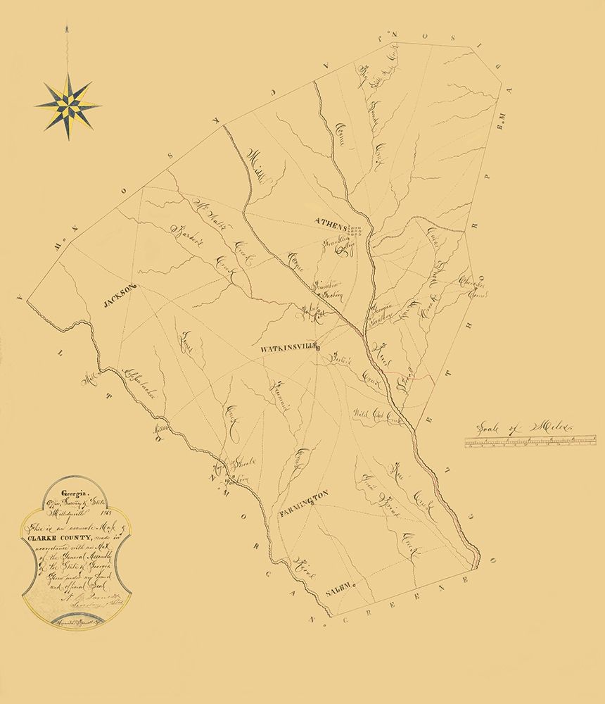 Clarke Georgia - Green 1868 art print by Green for $57.95 CAD