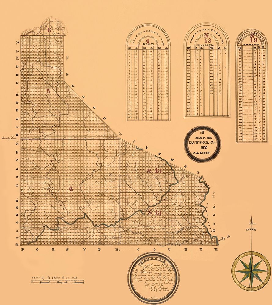 Dawson Georgia - Green 1866 art print by Green for $57.95 CAD