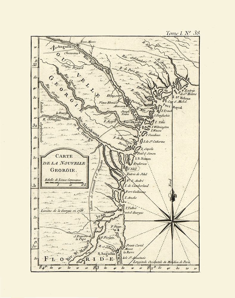 Georgia - Bellin 1764 art print by Bellin for $57.95 CAD