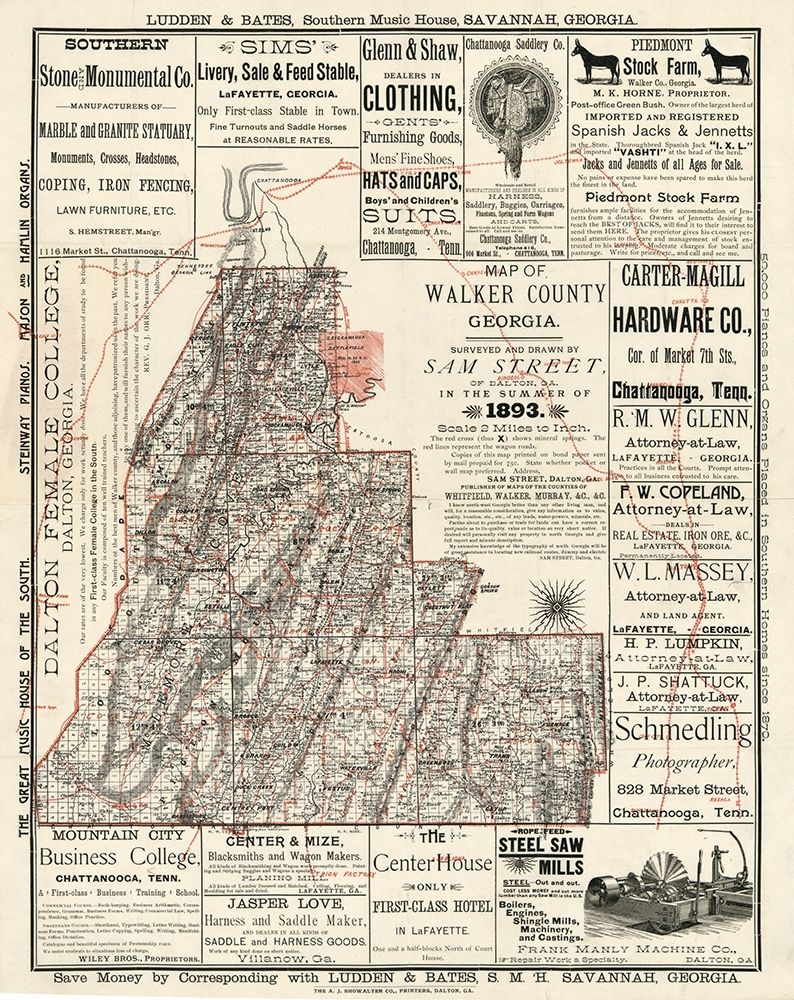 Walker County Georgia - Street 1893 art print by Street for $57.95 CAD