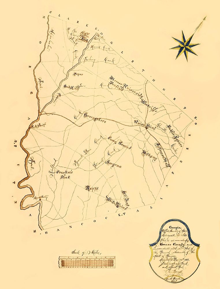 Greene Georgia - Green 1868 art print by Green for $57.95 CAD