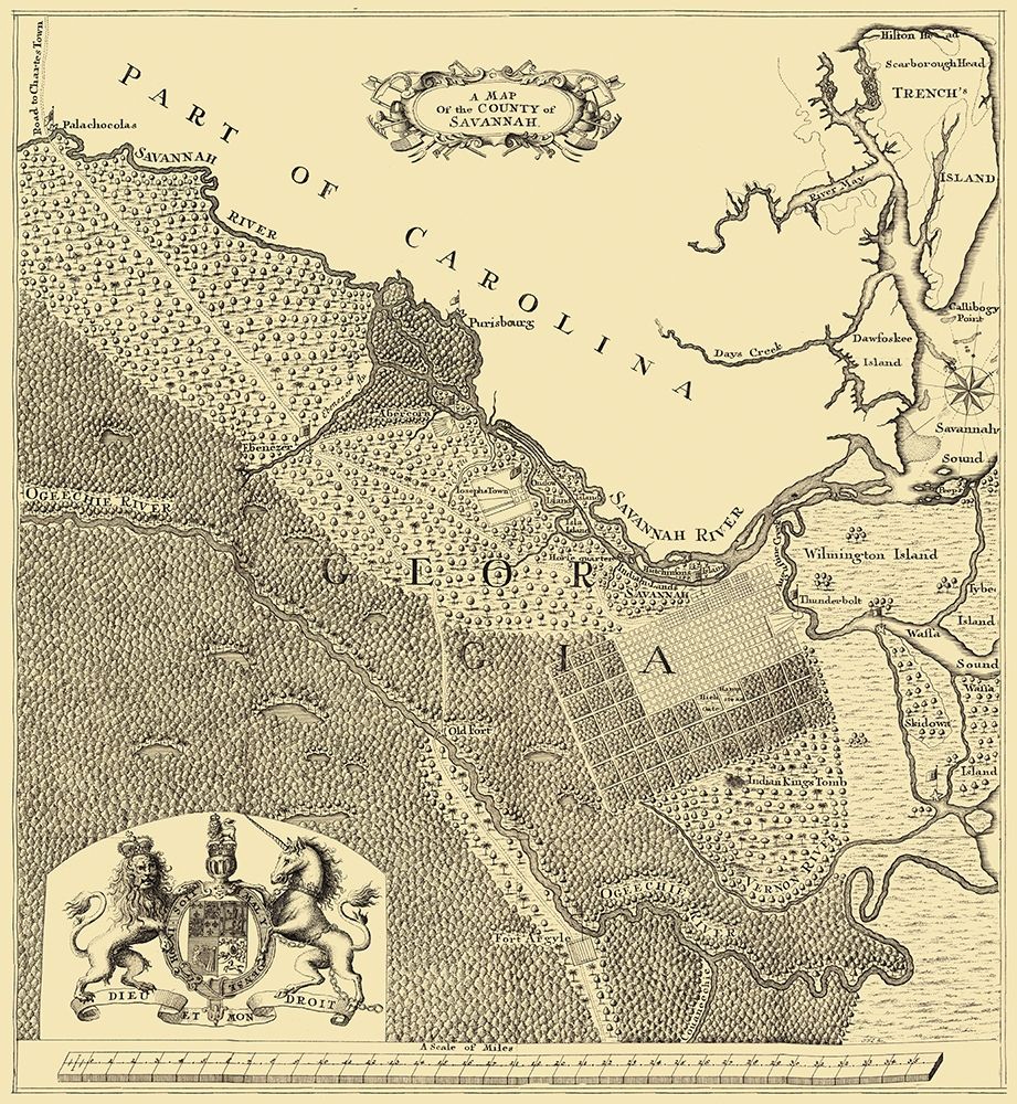 Savannah Georgia - Urlsperger 1735 art print by Urlsperger for $57.95 CAD