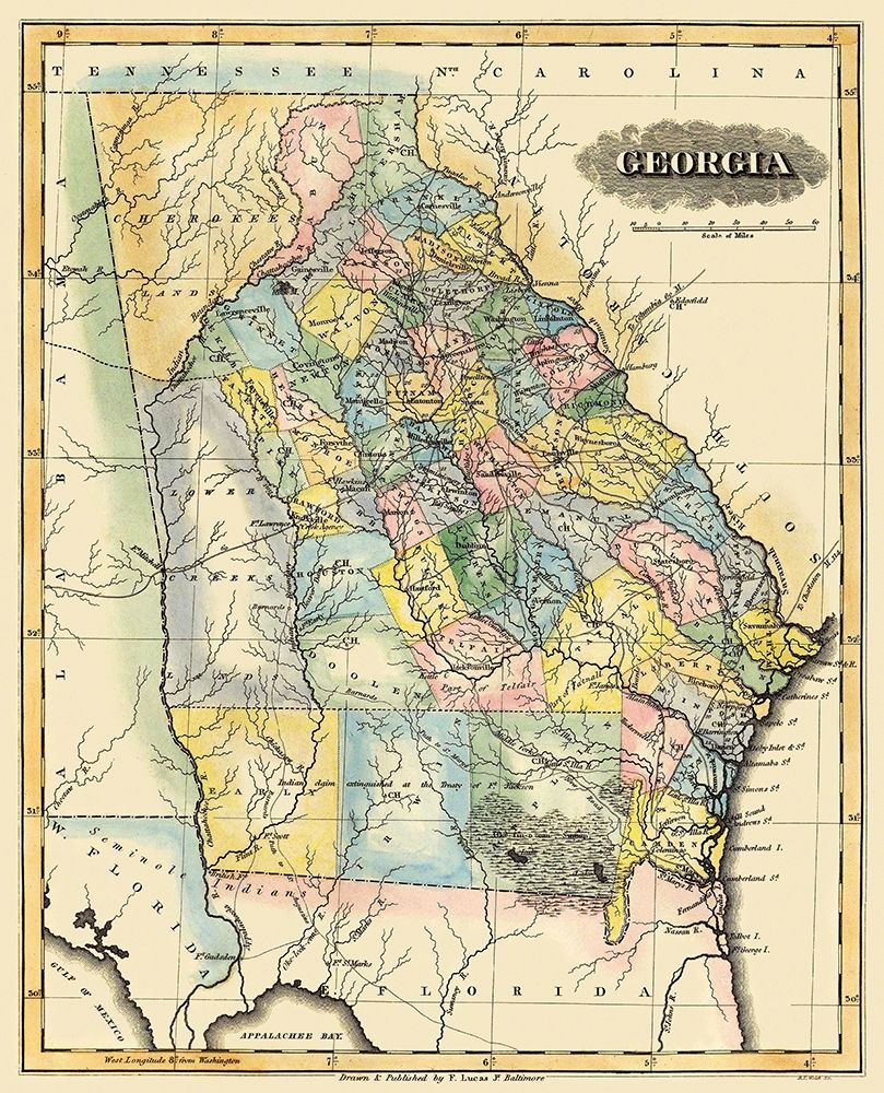 Georgia - Lucas 1823 art print by Lucas for $57.95 CAD