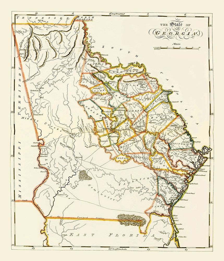 Georgia - Lewis 1817 art print by Lewis for $57.95 CAD