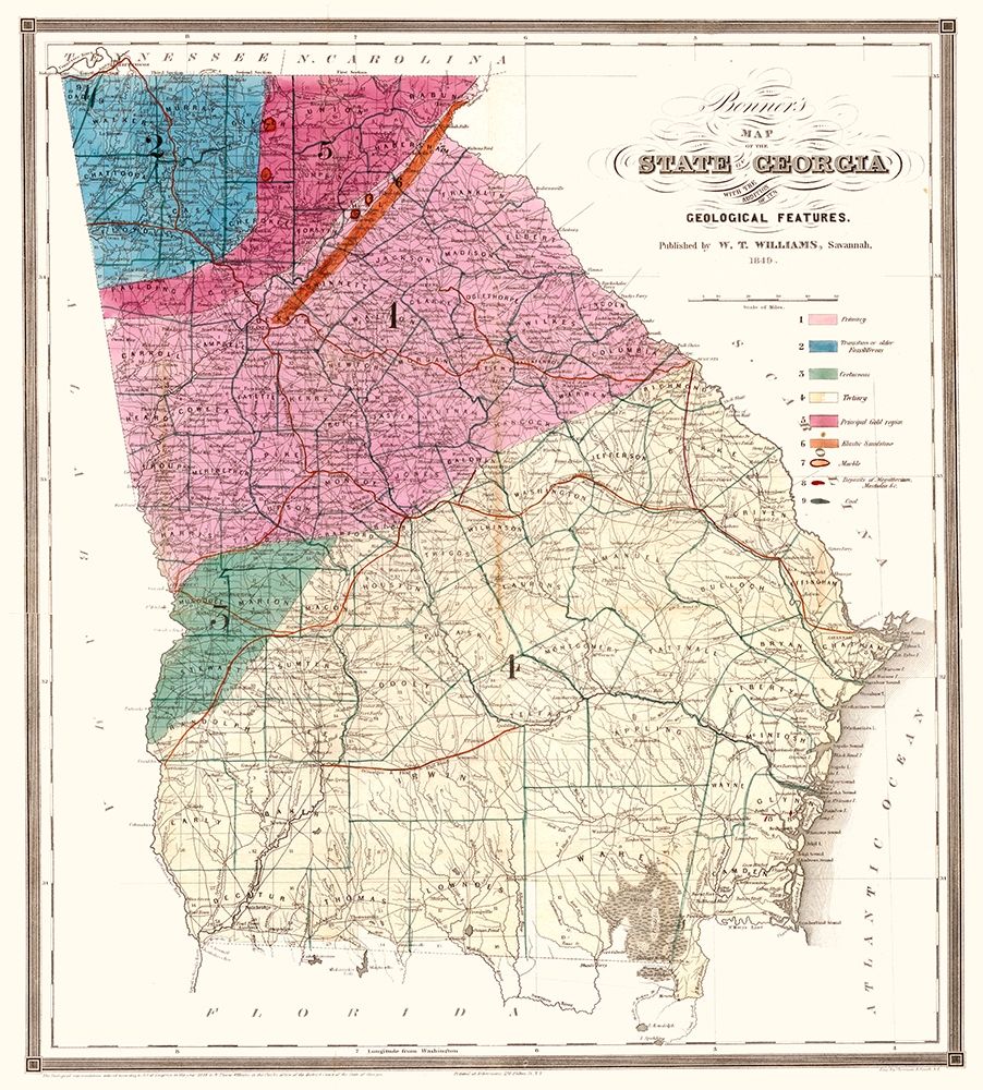 Georgia - Williams 1849 art print by Williams for $57.95 CAD