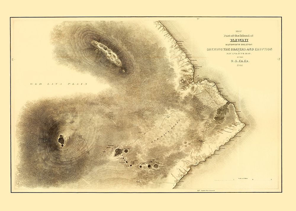 Hawaii Hawaii - Wilkes 1841 art print by Wilkes for $57.95 CAD