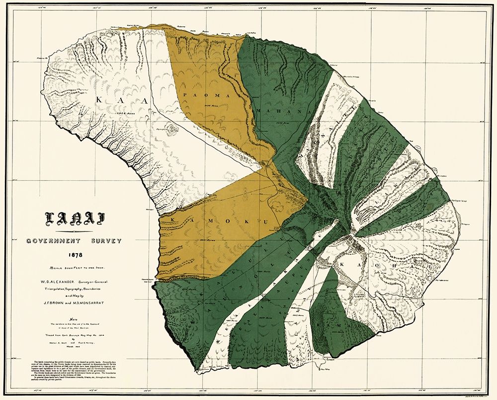 Lanai Hawaii - Bien 1878 art print by Bien for $57.95 CAD