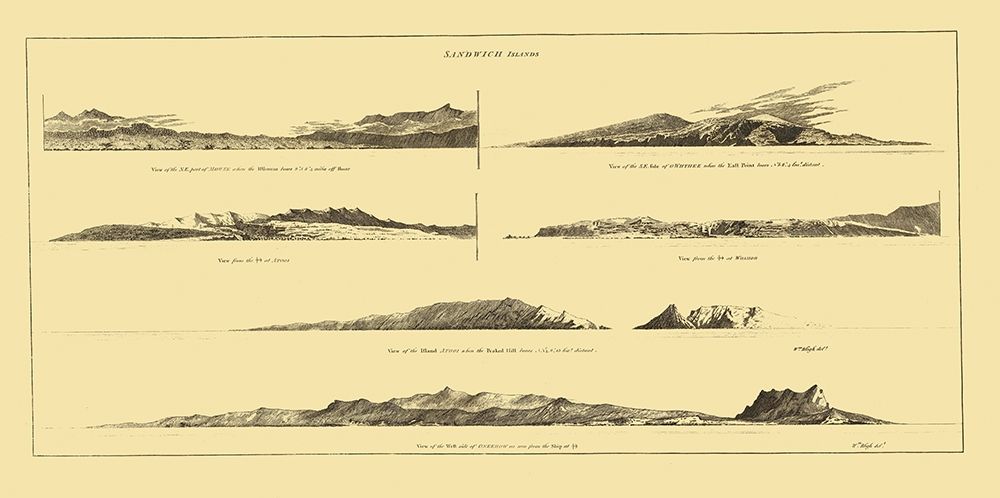 Sandwich Islands or Hawaii - Robinson 1798 art print by Robinson for $57.95 CAD