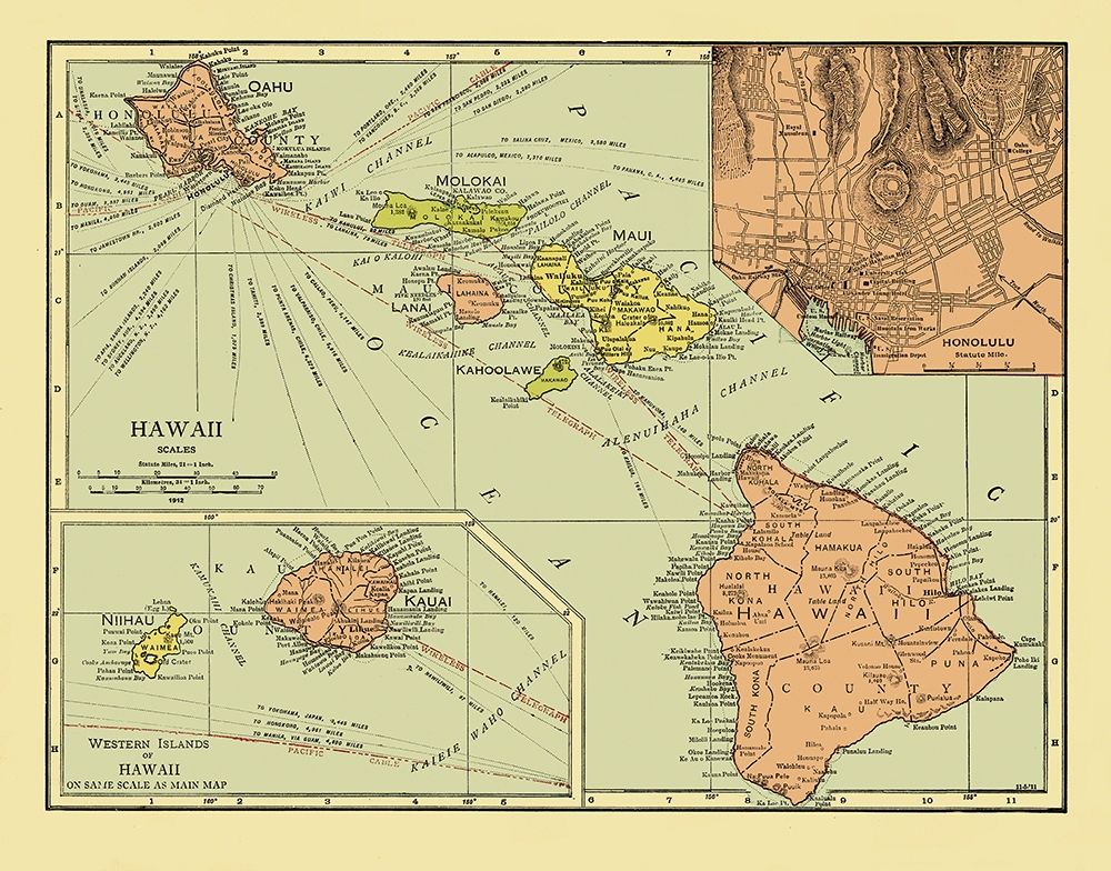 Hawaii - 1912 art print by Unknown for $57.95 CAD