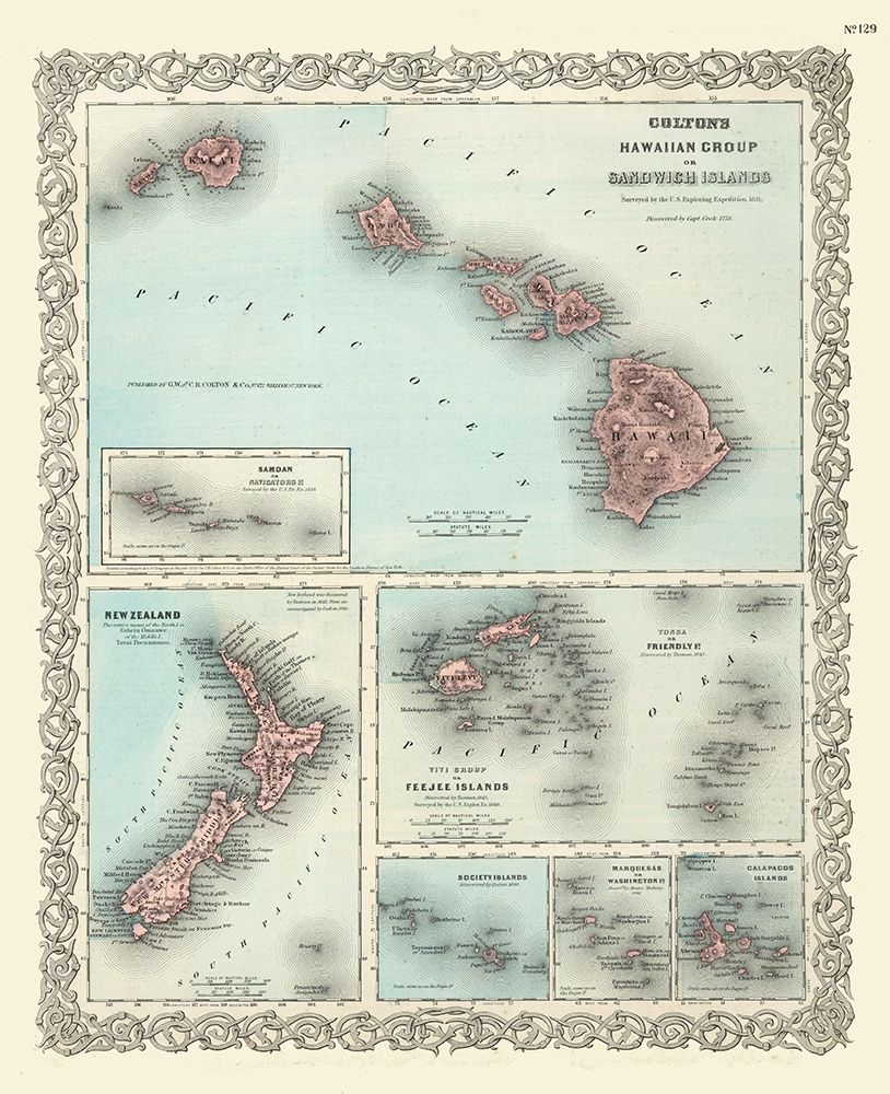 Hawaii - Colton 1855 art print by Colton for $57.95 CAD