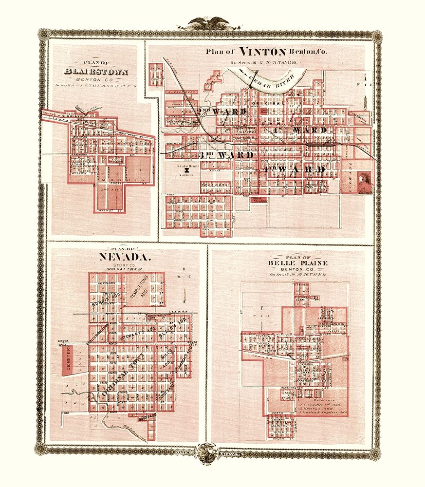 Blairstown, Vinton, Nevada, Belle Plaine Iowa art print by Andreas for $57.95 CAD