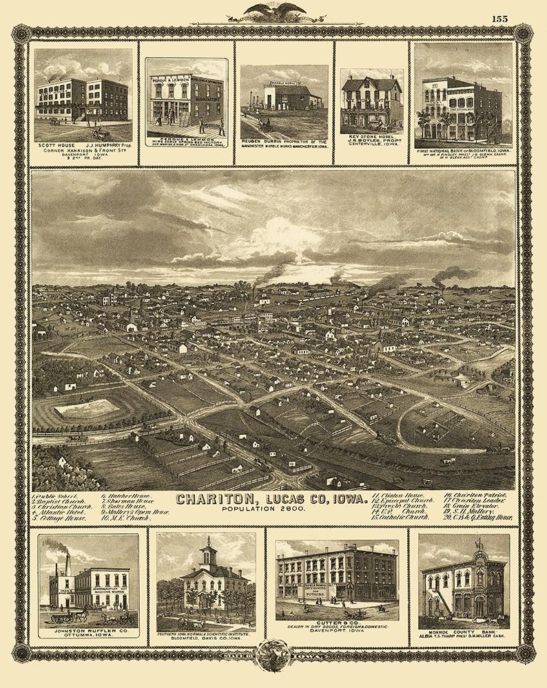 Chariton Iowa - Andreas 1875 art print by Andreas for $57.95 CAD