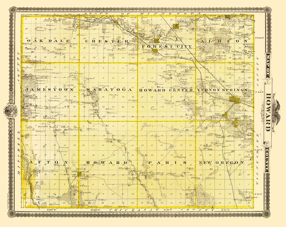 Howard Iowa Landowner - Andreas 1874 art print by Andreas for $57.95 CAD