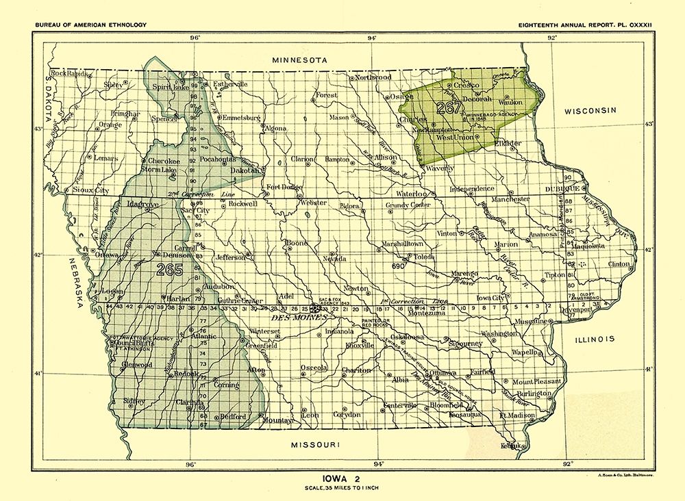 Iowa - Hoen 1896 art print by Hoen for $57.95 CAD