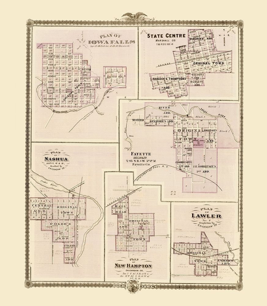 Iowa Falls, Nashua, Fayette, State Centre Iowa art print by Andreas for $57.95 CAD