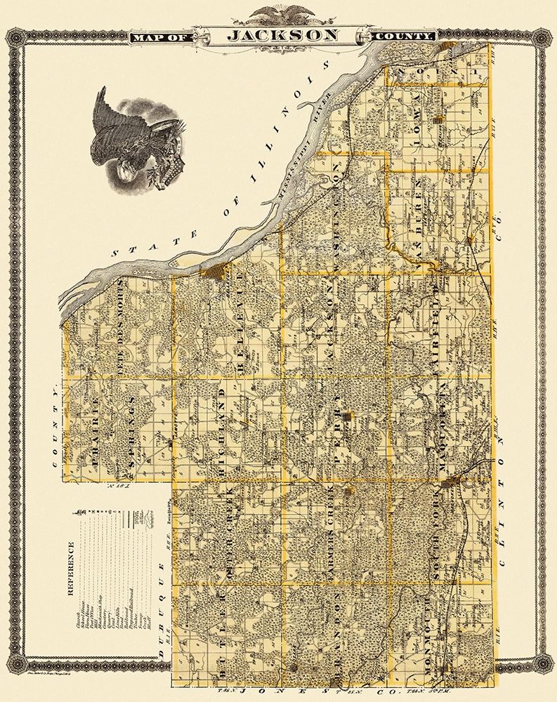 Jackson Iowa Landowner - Shober 1875 art print by Shober for $57.95 CAD