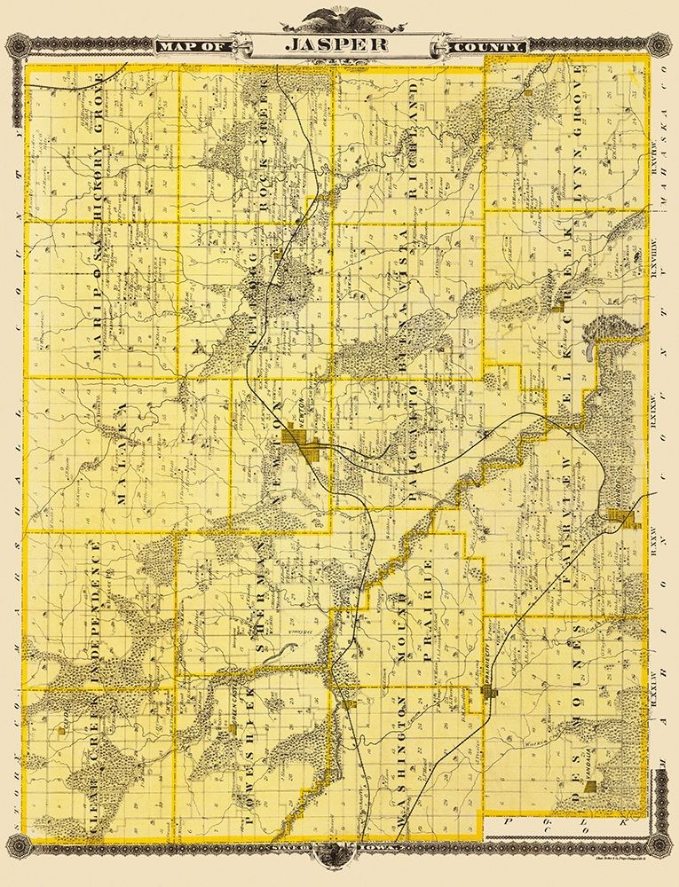Jasper Iowa - Shober 1875 art print by Shober for $57.95 CAD