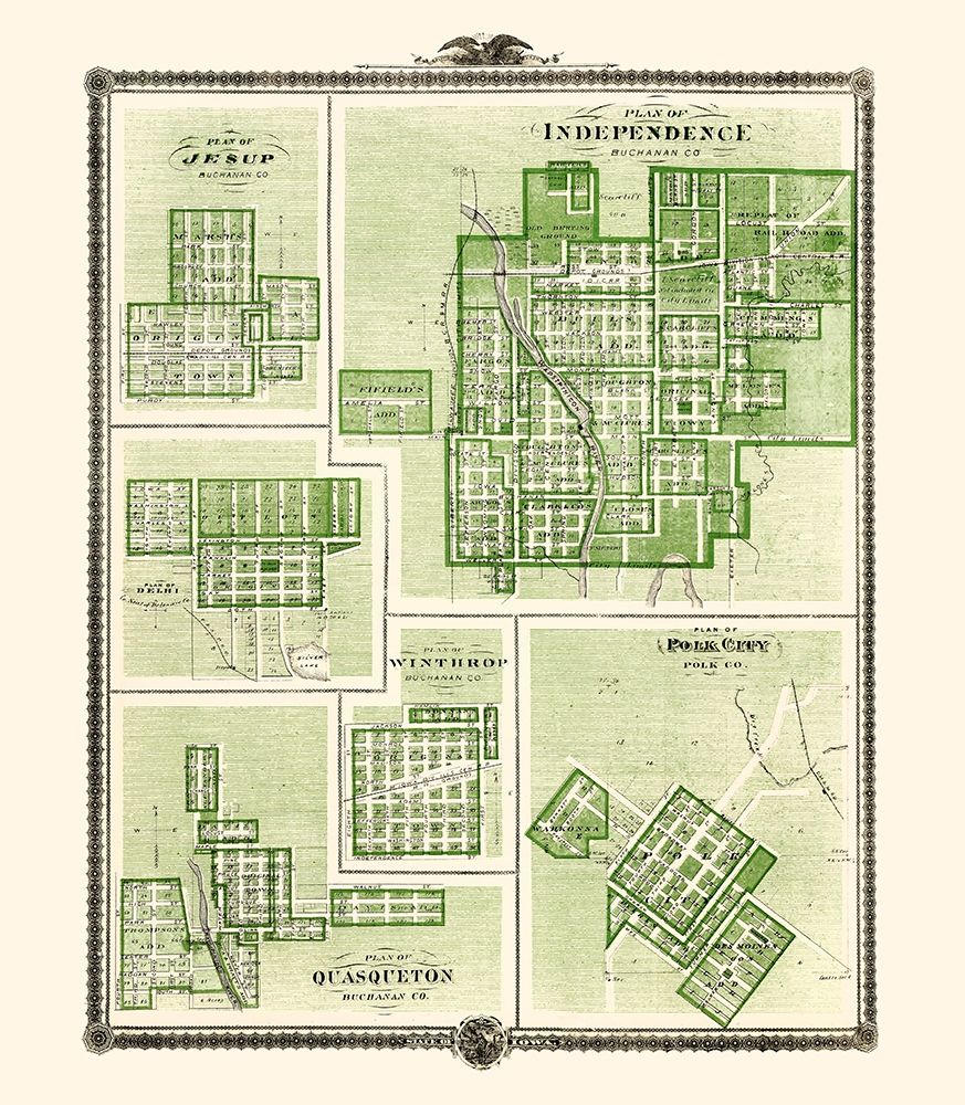 Jesup, Independence, Delhi Iowa Landowner art print by Andreas for $57.95 CAD