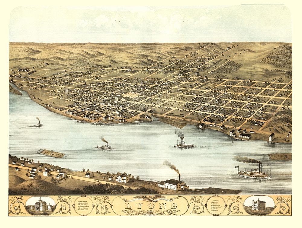 Lyons Iowa - Ruger 1868 art print by Ruger for $57.95 CAD