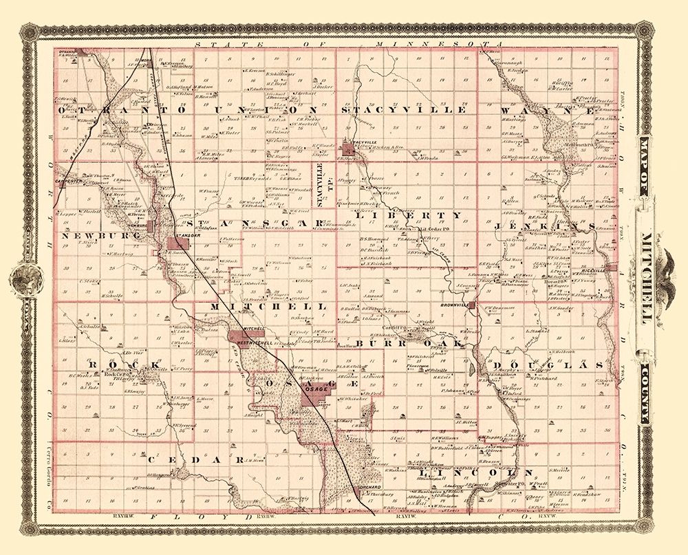 Mitchell Iowa Landowner - Andreas 1874 art print by Andreas for $57.95 CAD