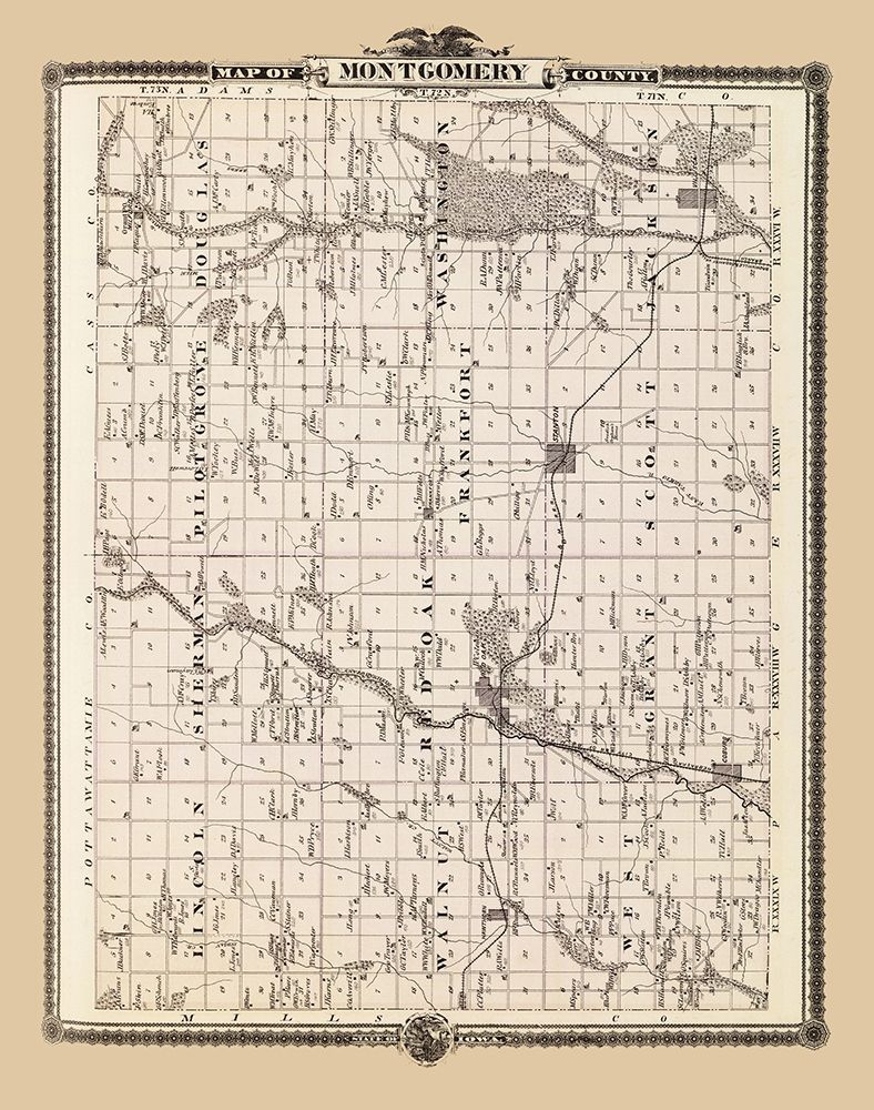 Montgomery Iowa Landowner - Andreas 1875 art print by Andreas for $57.95 CAD