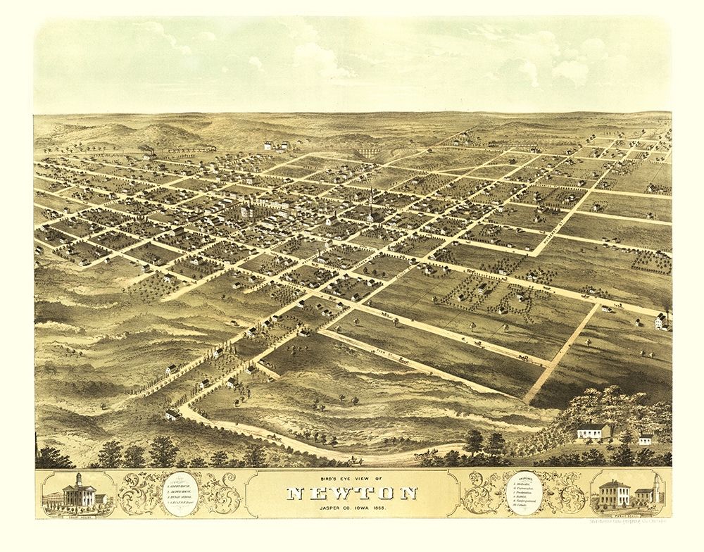 Newton Iowa - Ruger 1868 art print by Ruger for $57.95 CAD