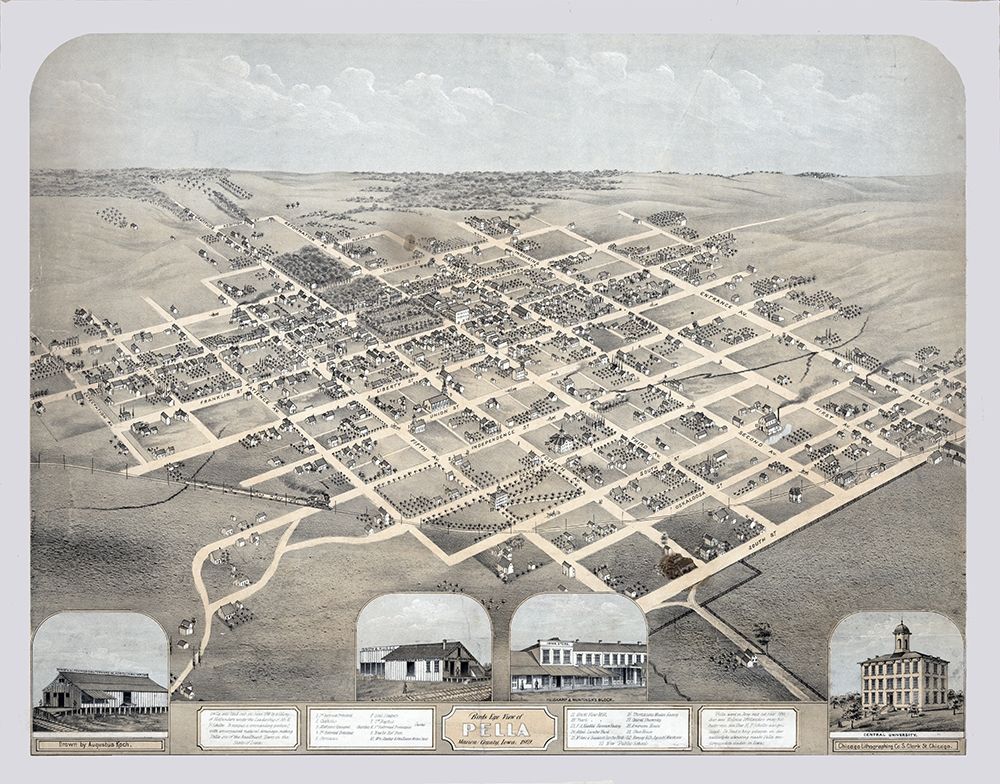 Pella Iowa - Koch 1869 art print by Koch for $57.95 CAD
