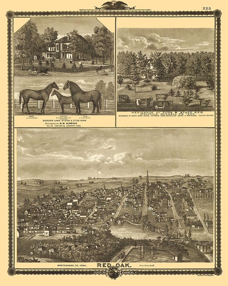 Red Oak Iowa - Andreas 1875 art print by Andreas for $57.95 CAD
