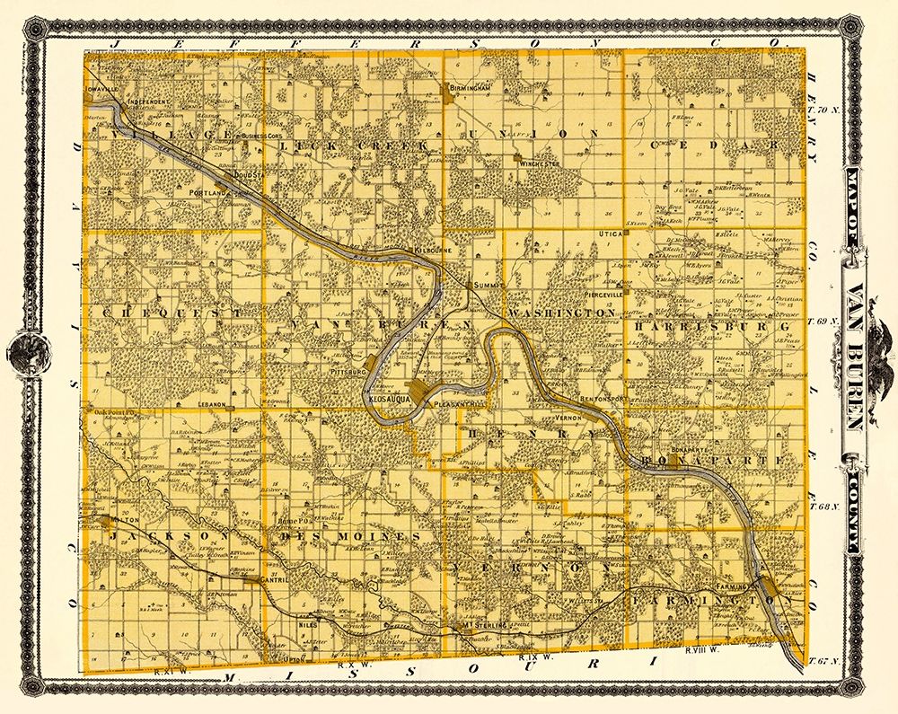 Van Buren Iowa Landowner - Andreas 1875 art print by Andreas for $57.95 CAD