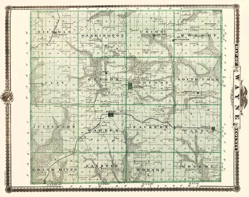 Wayne Iowa Landowner - Andreas 1875 art print by Andreas for $57.95 CAD