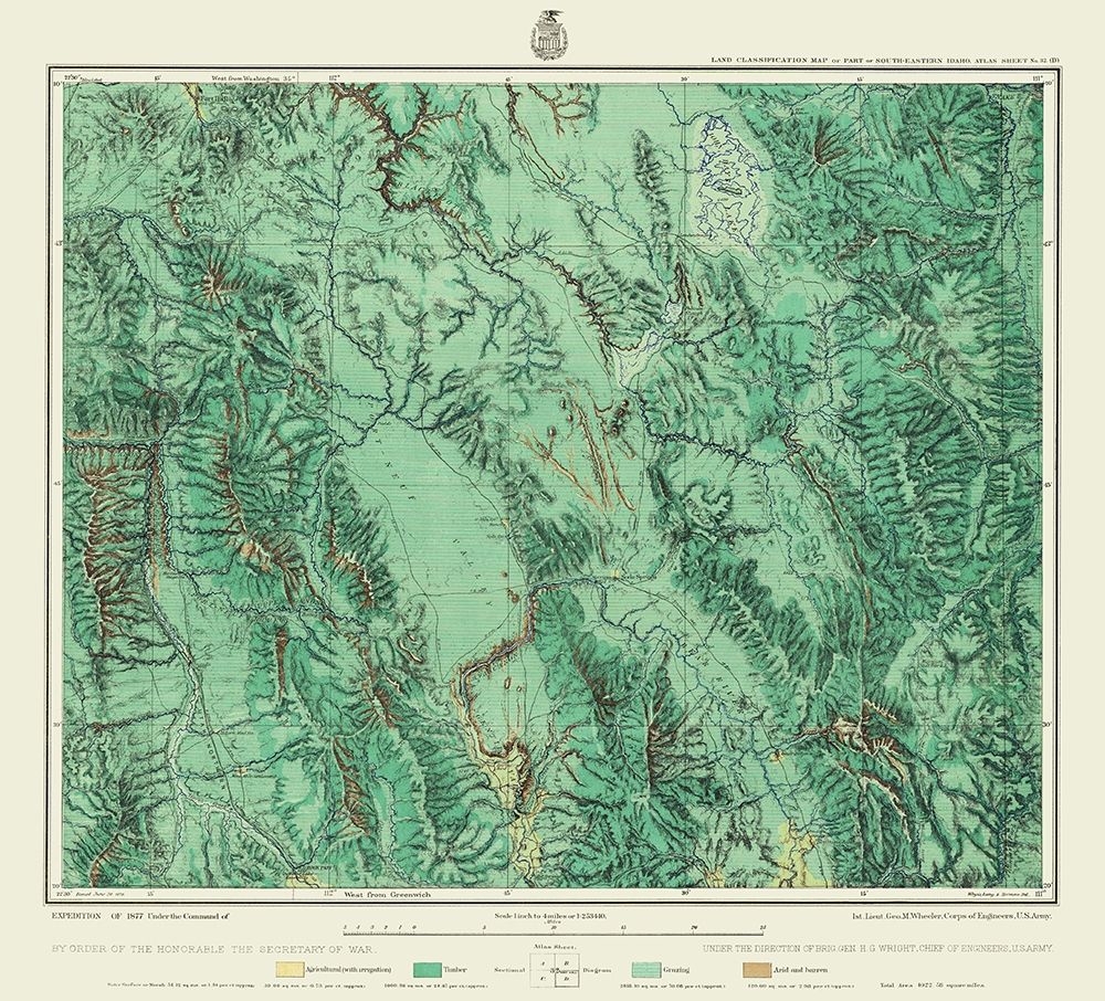 Southeastern Idaho - US Army 1877 art print by US Army for $57.95 CAD