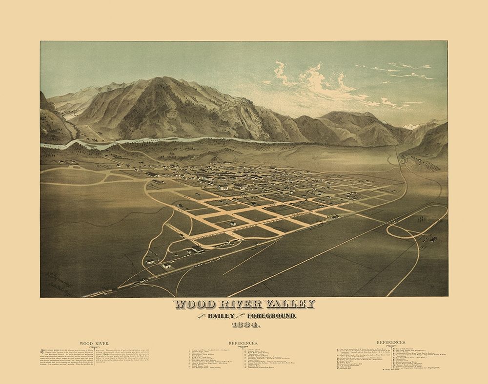 Wood River Valley Idaho - Browning 1884 art print by Browning for $57.95 CAD