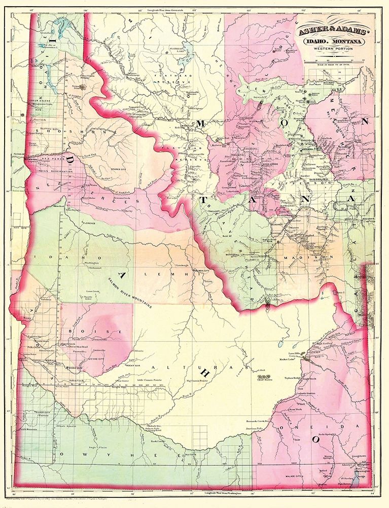 Idaho - 1874 art print by Asher for $57.95 CAD
