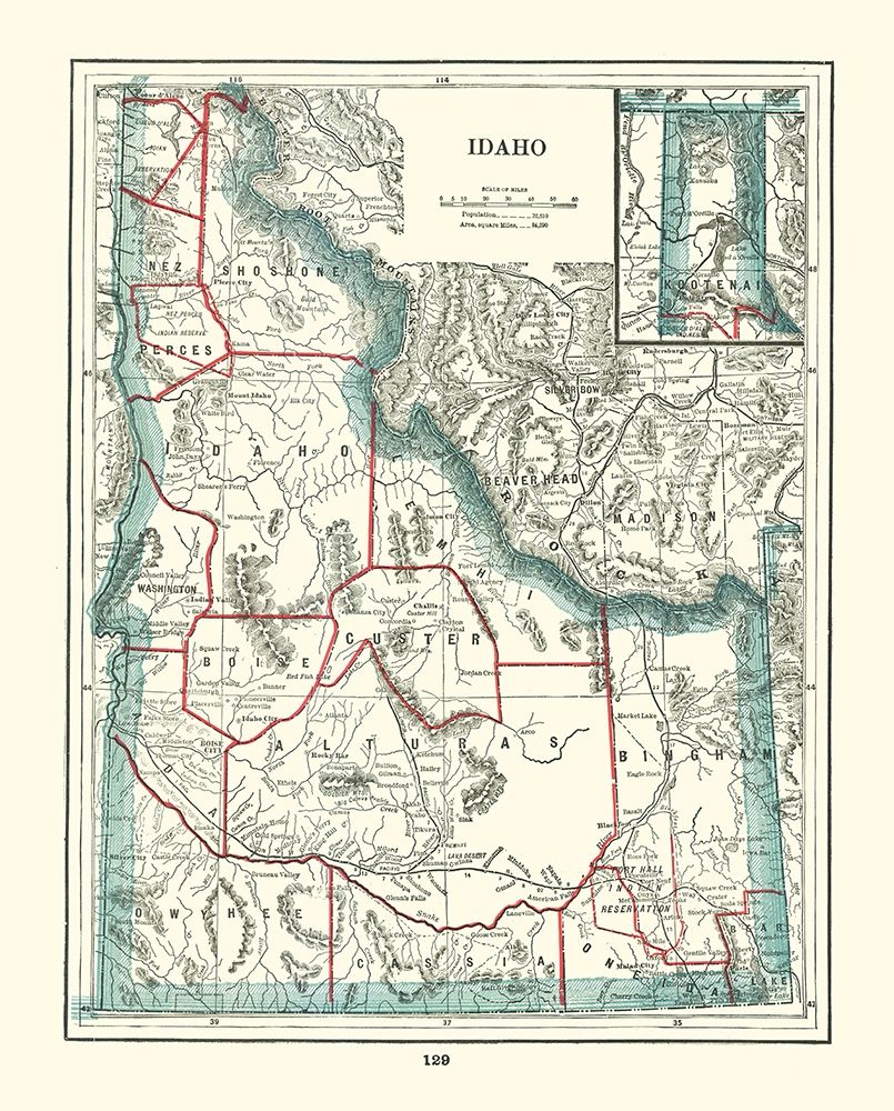 Idaho - Rathbun 1893 art print by Rathbun for $57.95 CAD
