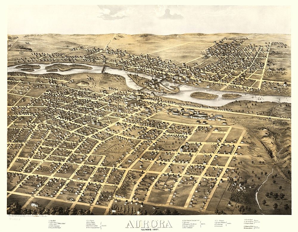Aurora Illinois - Ruger 1867 art print by Ruger for $57.95 CAD