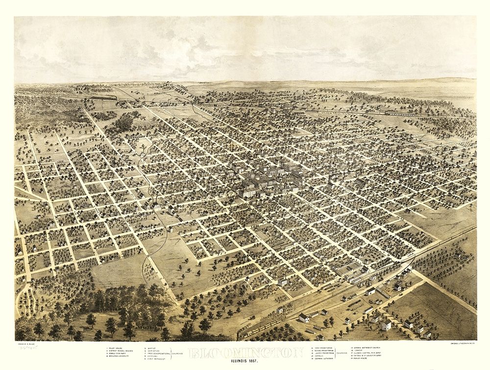 Bloomington Illinois - Ruger 1867 art print by Ruger for $57.95 CAD
