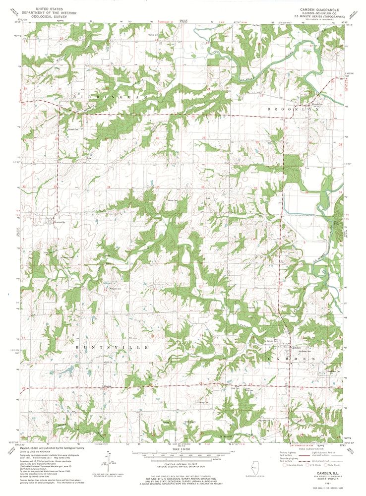 Camden Illinois Quad - USGS 1981 art print by USGS for $57.95 CAD
