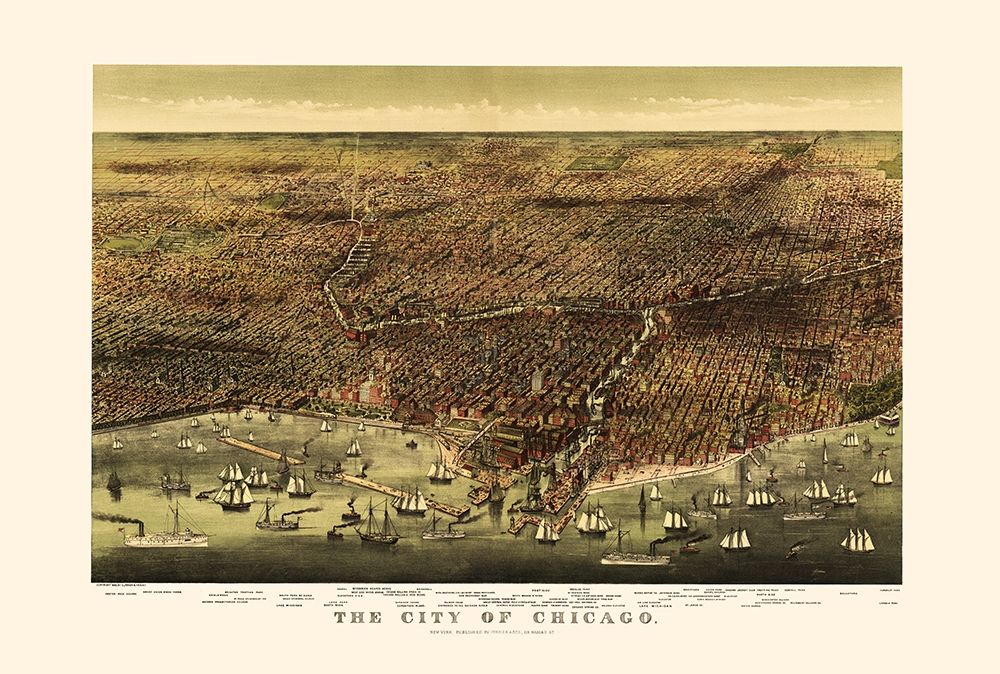 Chicago Illinois - Currier 1892 art print by Currier for $57.95 CAD